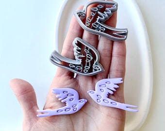 Clay cutter | bird shape cutter for polymer clay | dove clay mould | clay tools | boho clay earrings supplies | mystical shape cutter
