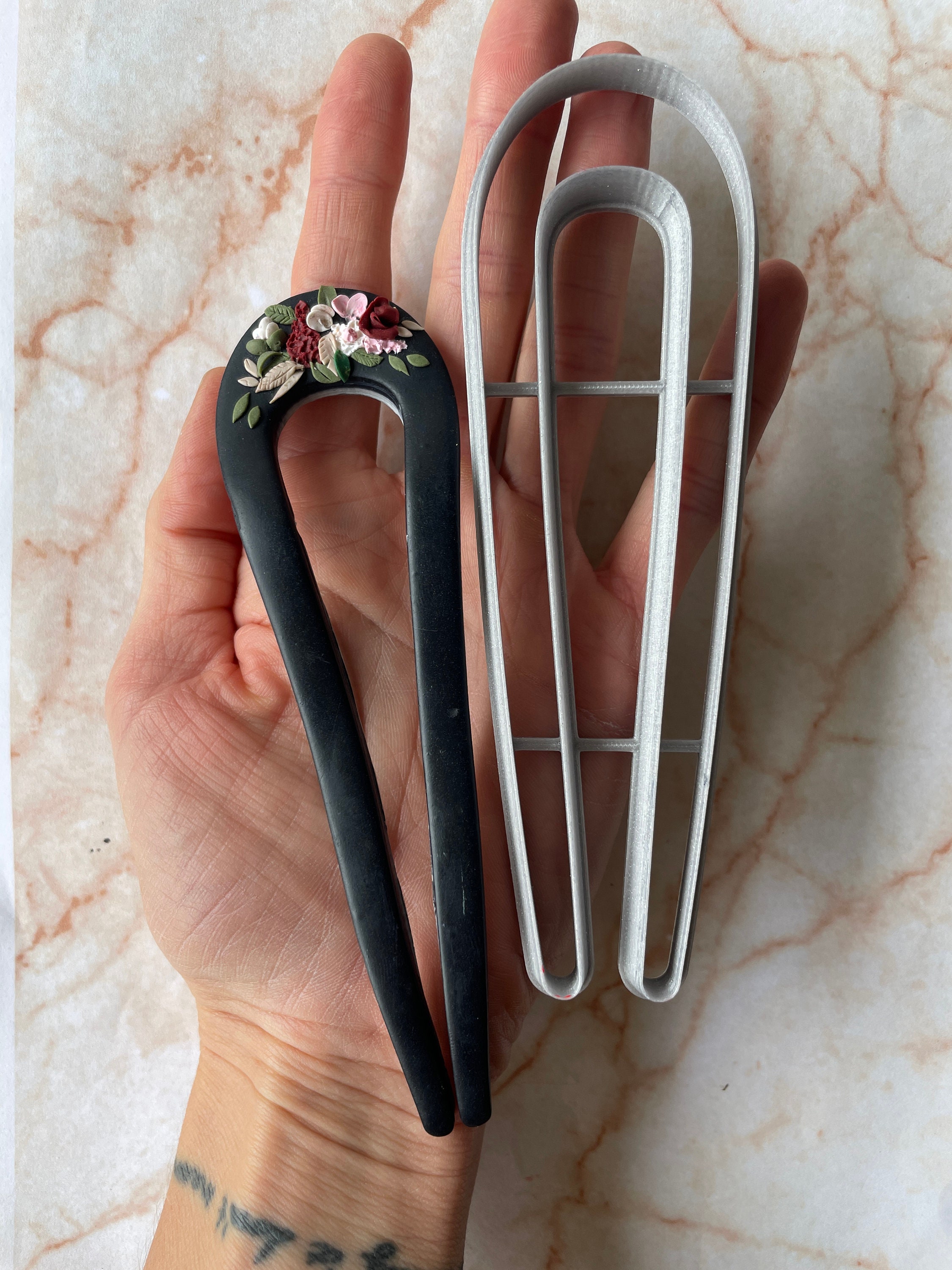 Clay Cutter | Hair Fork Shape Cutter for Polymer Clay | Hair Pin Clay ...