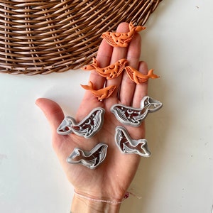 Taglierina per argilla a forma di balena / taglierina per argilla polimerica a forma di boho / timbro per argilla mistica / utensili per orecchini in argilla / forniture per gioielli in argilla / taglierina per orca
