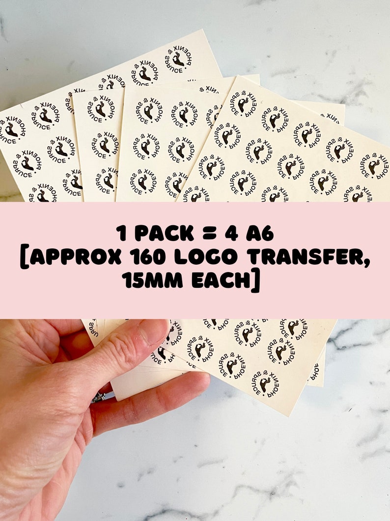 CUSTOM WATER SOLUBLE LOGO TRANSFERS