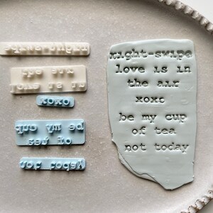 timbri in argilla polimerica / goffratura amore san valentino ceramica ceramica fabbricazione sapone timbri / xoxo l strumenti fai da te forniture / DICHIARAZIONI D'AMORE