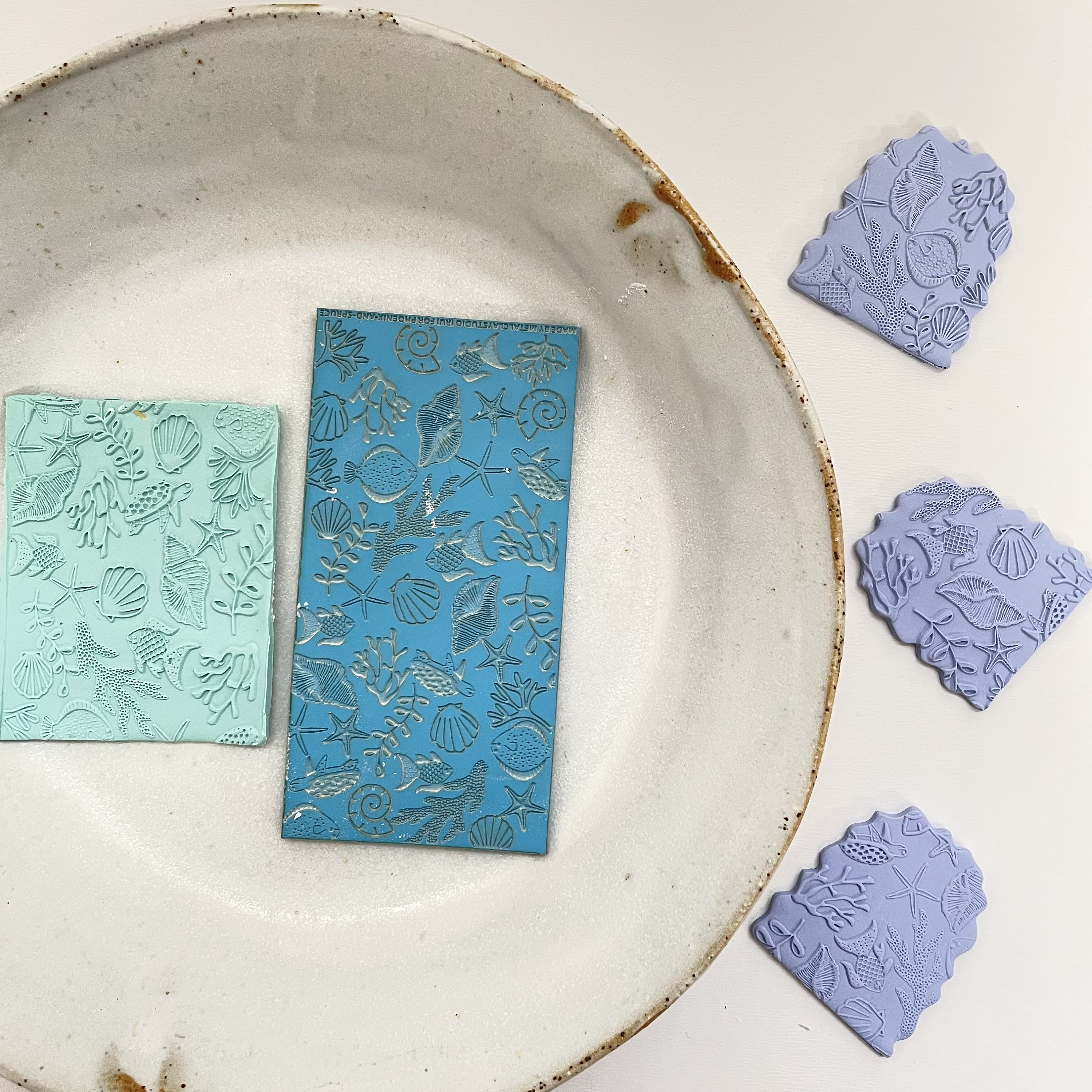 Polymer clay texture sheet Texture mat for polymer clay Rubber texture