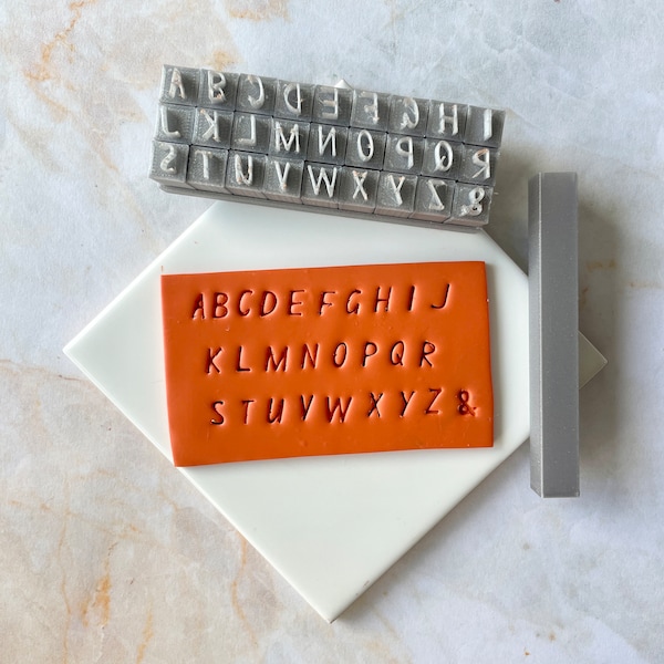Clay Embossing Stamp Letters Etsy