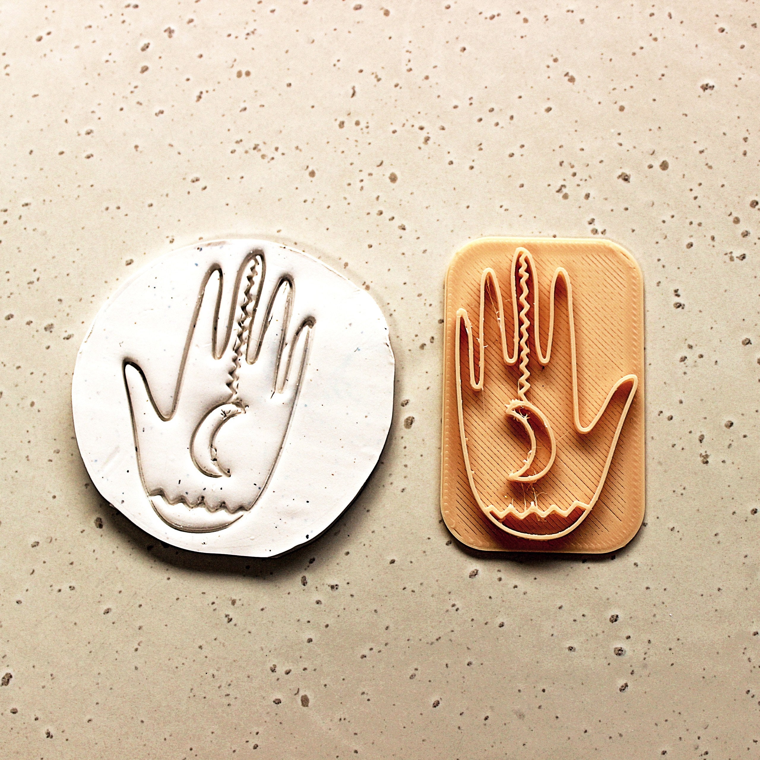 Set of 3 Polymer Clay Boho Stamps Bohemian Embossing Clay Stamp