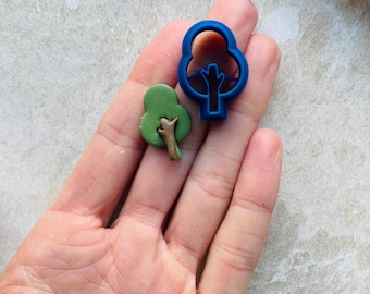 Clay cutter | tree shape cutter for polymer clay and ceramics | woodland earrings and jewelry tools and supplies | clay cutter | 27mm