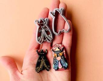 Clay cutter | bug shape cutter for polymer clay and ceramics | beetle earrings and jewelry tools and supplies | clay mold | scandi folk art
