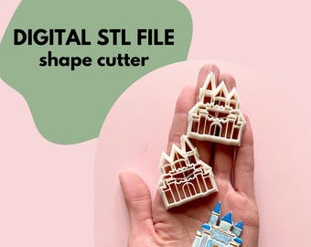 File STL per taglierina di argilla per stampanti 3D / solo file digitale, per uso personale / taglierina a forma di castello per argilla polimerica