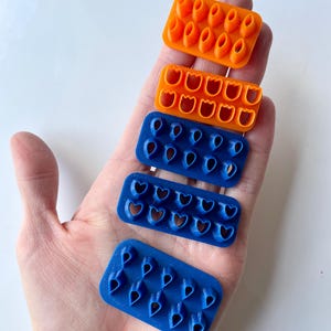 Clay cutter | petals shape cutters for polymer clay and ceramics | multi cutter| earrings tools and supplies | 10 petals | 5 designs