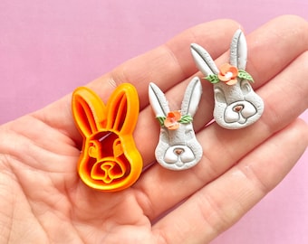 粘土カッター | ポリマー粘土と陶器のイヤリング用のウサギ型カッター