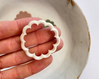 Taglierina a forma di argilla polimerica/orecchino rotondo fiore margherita ritagliato/strumento di stampo in ceramica per ceramica/tagliabiscotti/gioielli fai da te/FIORE ROTONDO