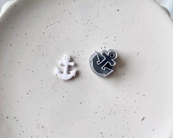Clay cutter | boat anchor shape cutter for polymer clay and ceramics | studs beach earrings tools and supplies | ocean vibes | summer cutter