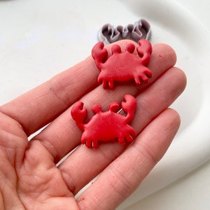 Crab shape cutter for polymer clay earrings and jewellery