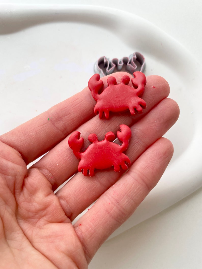 Crab shape cutter for polymer clay earrings and jewellery
