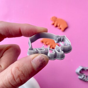 Wombat shape cutter for polymer clay earrings