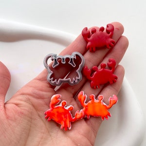 Crab shape cutter for polymer clay earrings and jewellery