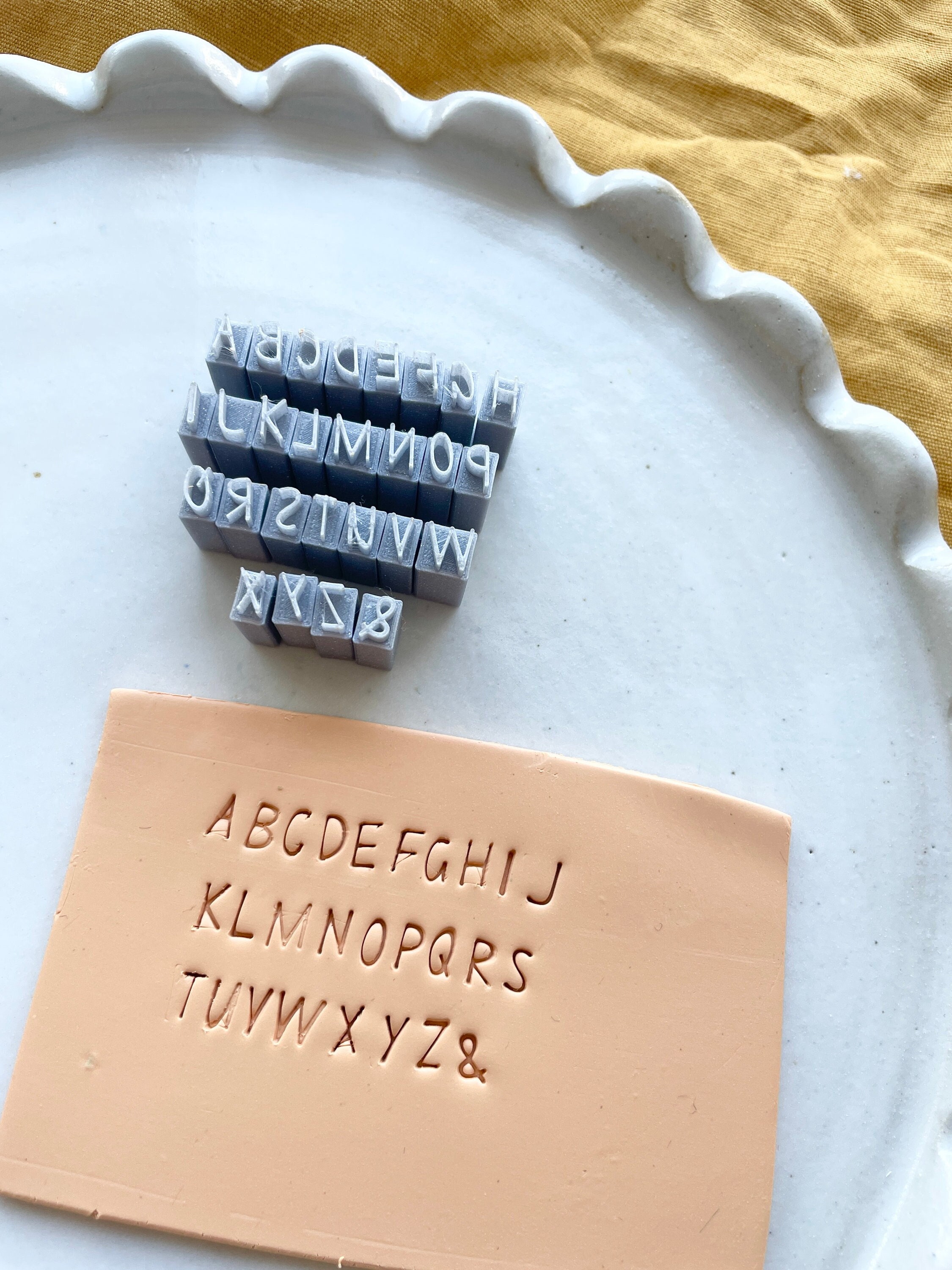 Letter Stamps for Clay