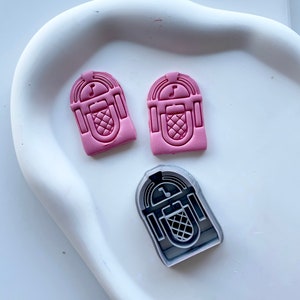 Jukebox clay cutter | shape cutter for polymer clay | retro nostalgic vintage clay cutter | embossing clay stamp | clay earrings tools