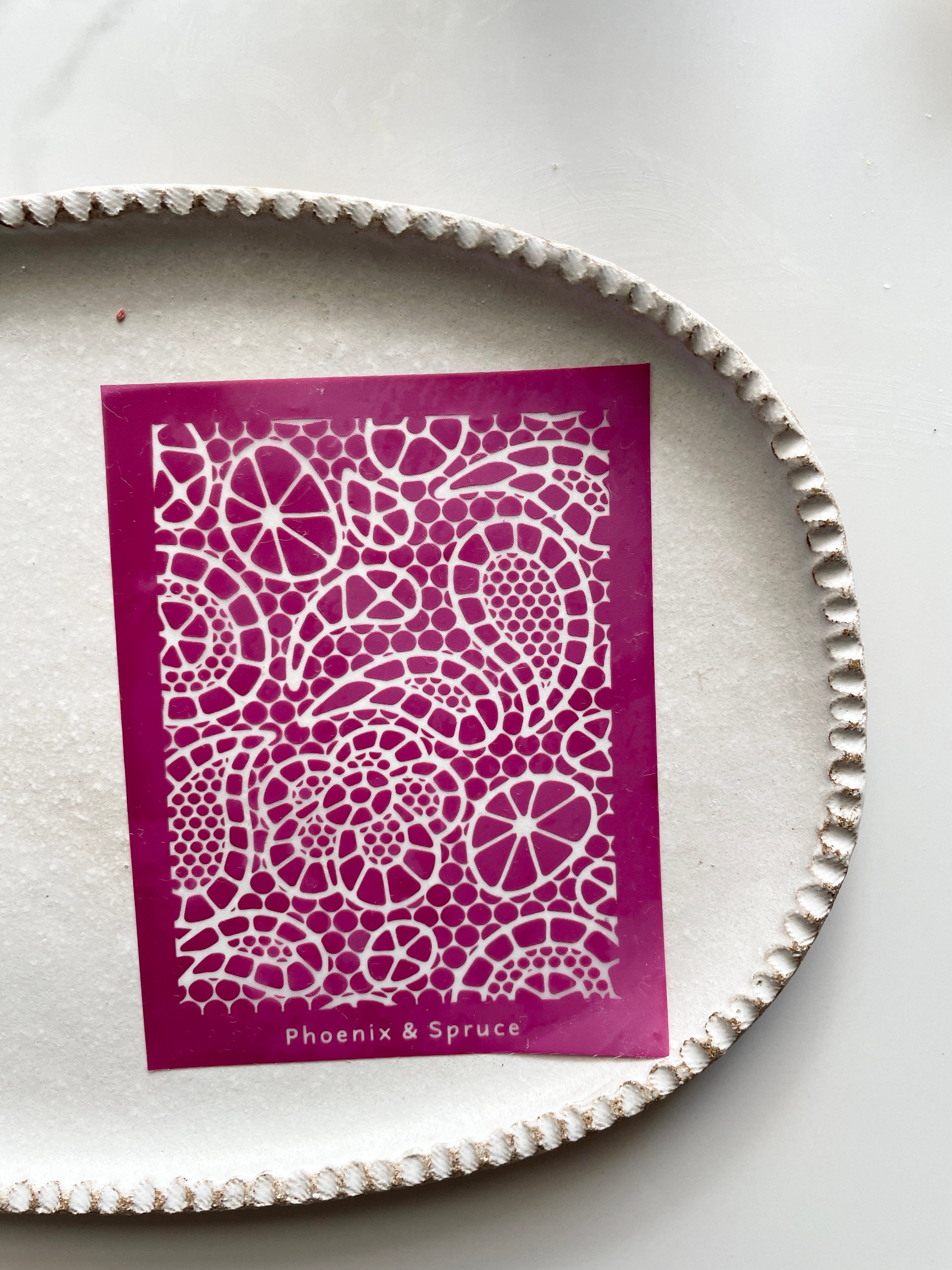 Silk Screen for Polymer Clay | Lace Pattern Screen Print Stencil