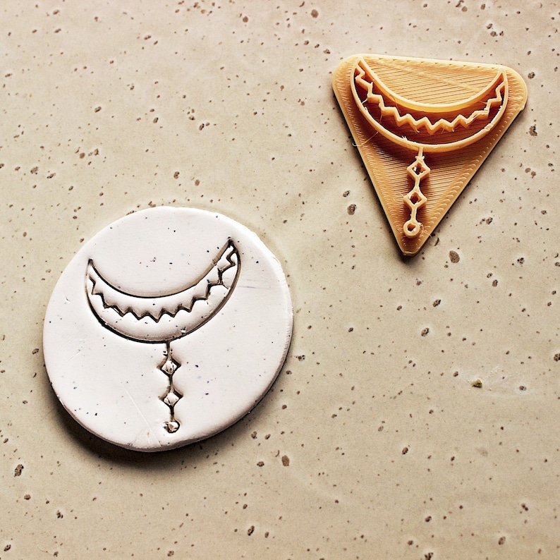 Boho clay embossing stamps polymer clay stamps celestial Etsy