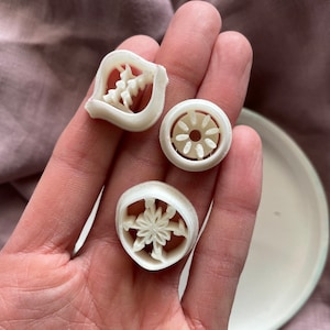 Studs shape cutters for polymer clay | small embossing cut out  | bauble studs | earrings mold | EMBOSSING STUDS 2