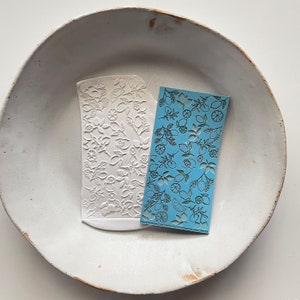 Polymer clay texture mat | lemon tree branches citrus rubber texture sheet | metalclay | ceramic clay pottery stamp supplies | LEMONADE