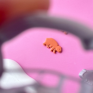 Wombat shape cutter for polymer clay earrings