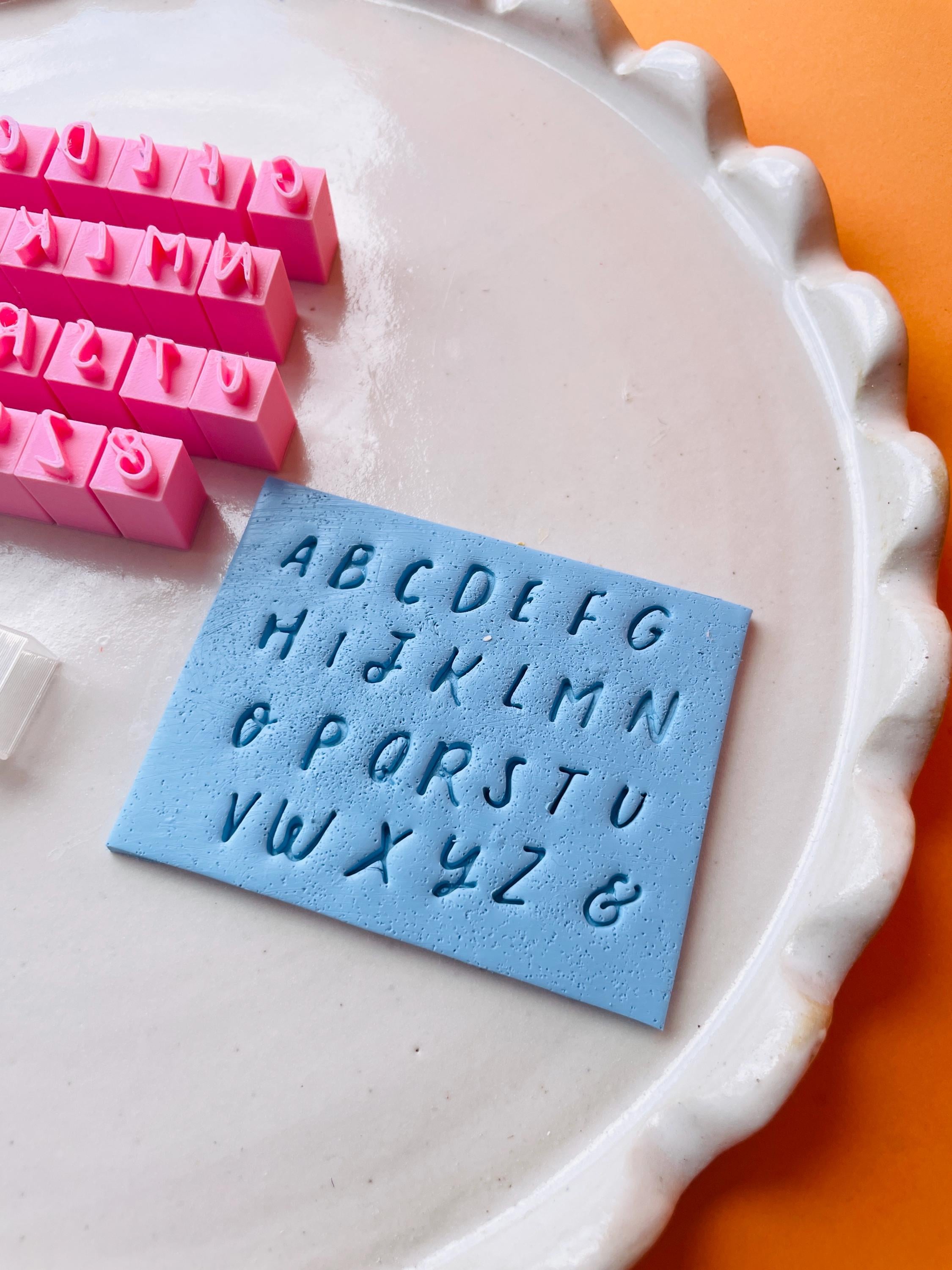 NICENEEDED Set Timbri Per Argilla Con Lettere E Numeri – Stampini In Plastica Per Ceramica, Biscotti, Fimo E Fondente - 3