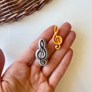 Treble clef shape cutter | music shape cutter for polymer clay | clay earrings supplies | clay brooch mold| clay stamp | earring tools
