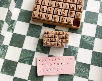 Alphabet clay stamps | polymer clay letters stamps for jewlery, earrings and accessories | clay, ceramics, metalclay stamps | 3 sizes | #12