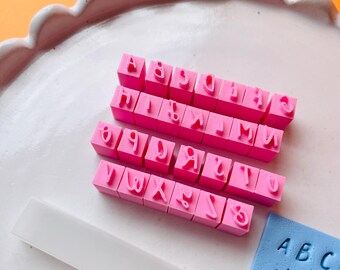 Set Di Timbri Per Argilla Polimerica Con Lettere Dell'alfabeto E Numeri - 2 Modelli Disponibili, Per Fondente, Biscotti, Decorazioni Fai Da Te