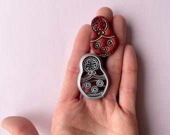 Clay cutter | matryoshka shape cutter for polymer clay and ceramics | Russian doll earrings | folk earrings tools and supplies | boho clay