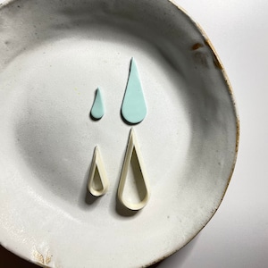 Shape cutter | polymer clay Long teardrop cutter | clay supplies | earring mould | clay tools |earring cutter |clay supplies | LONG TEARDROP