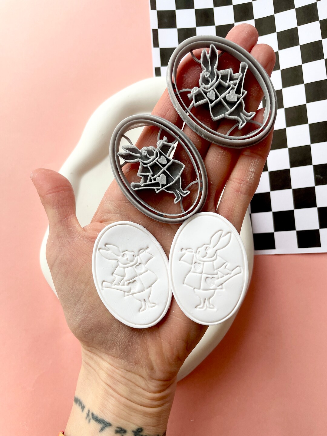 White Rabbit Clay Cutter | Bunny Shape Cutter for Polymer Clay | Alice ...