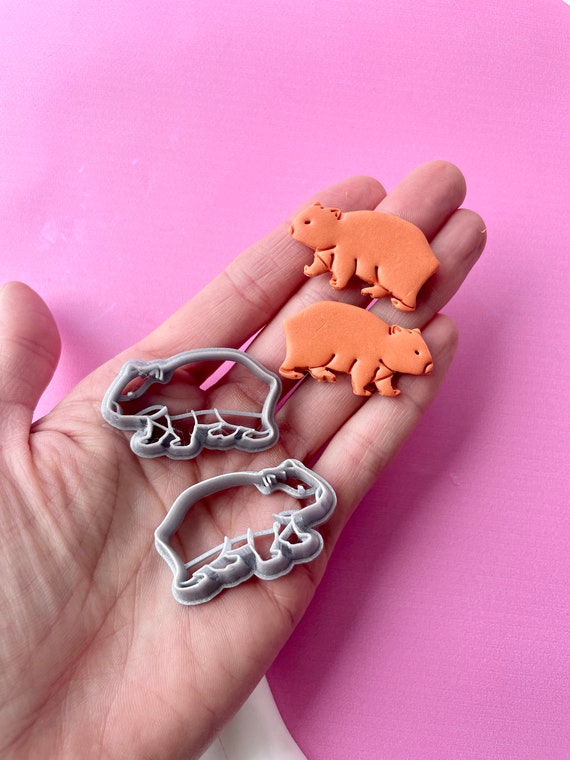 Wombat clay cutter | shape cutter for polymer clay | Australian animals clay stamp | clay earring tools |clay jewelry supplies |air dry clay