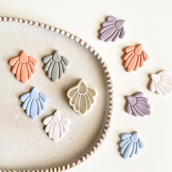 Cortador de arcilla polimérica con relieve / cortador art déco de flores / molde para pendientes de pétalos de margarita / forma de pendiente / cerámica / MARGARITA LARGA