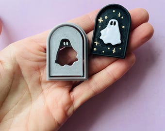 Clay cutter | ghost shape cutter for polymer clay and ceramics | halloween earrings | clay tools and supplies | witchy clay mould