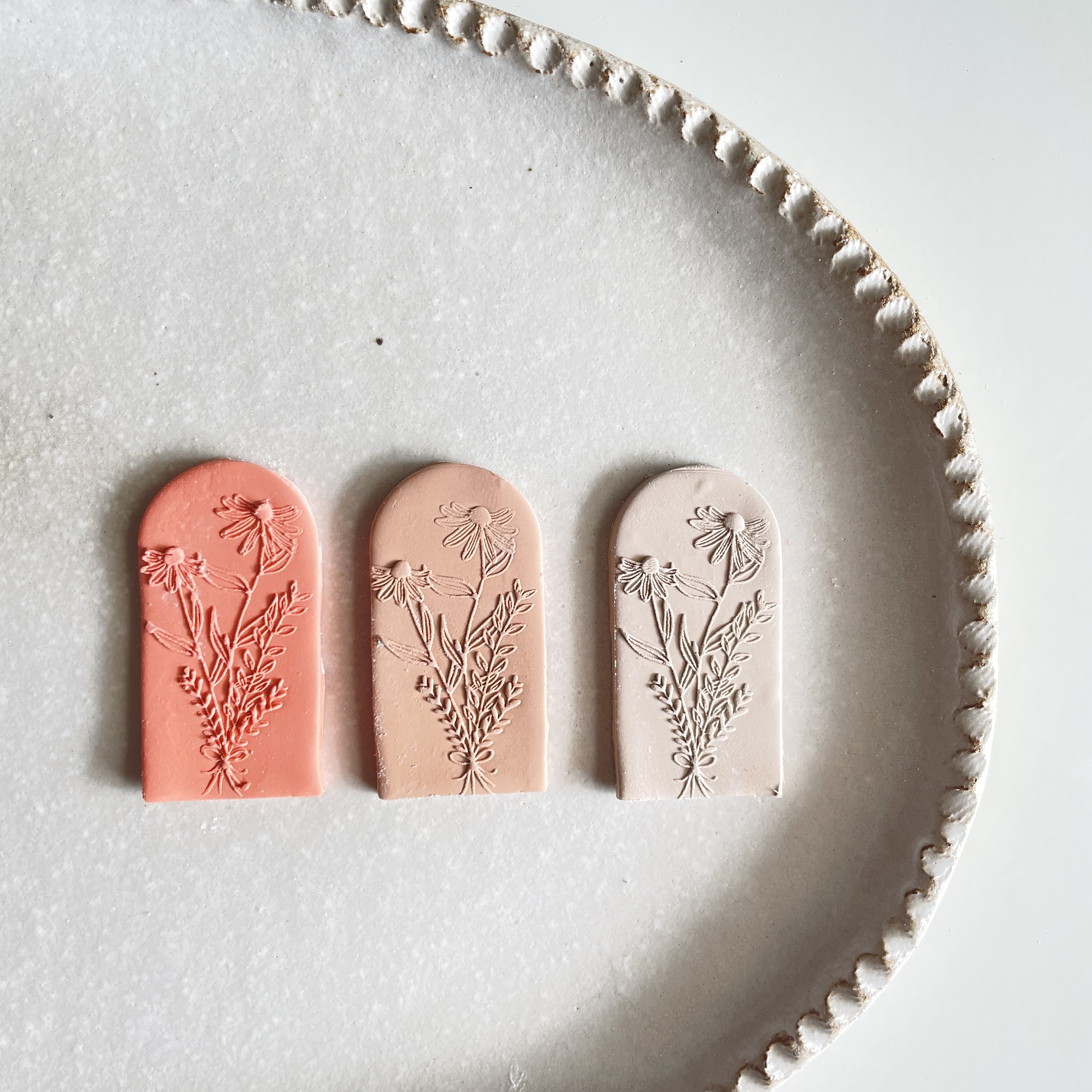 alisaburke: handmade clay stamps