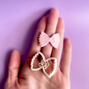 Butterfly pasta shape cutter for polymer clay | Italian inspired food embossing cut out for earrings & jewellery | BUTTERFLY PASTA