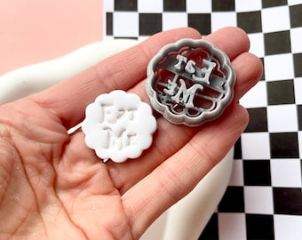 Eat me cookie clay cutter | cookie shape cutter for polymer clay | Alice's adventures clay cutter |  wonderland clay stamp | clay tools