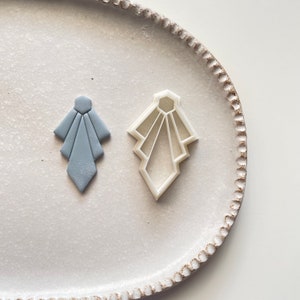 Art Deco polymer clay shape cutter | embossing earring cutters | Polymer clay supplies for handmade jewellery | 2 sizes | CHANDELIER