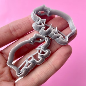 Wombat shape cutter for polymer clay earrings