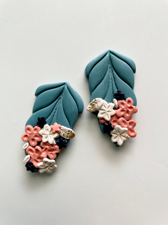 Soft Pottery Earring Clay Molds Flower Basket Series Earrings