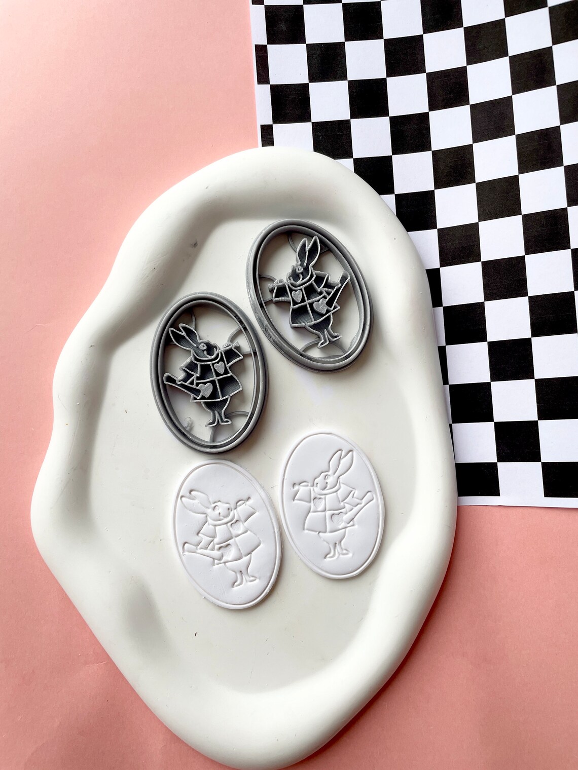 White Rabbit Clay Cutter | Bunny Shape Cutter for Polymer Clay | Alice ...
