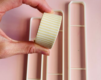 Large clay cutter | bangles shape cutters | polymer clay bracelet shape cutter | plant stick clay cutter | bookmark clay cutter | clay tool