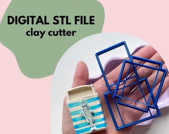 File STL per tagliare la plastilina a forma di scatola di fiammiferi / Modello per stampante 3D (file digitale)
