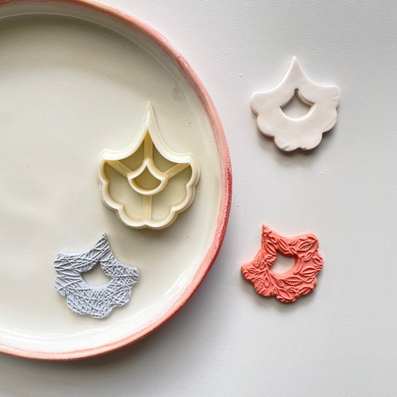 Floral Hollow Polymer Clay Cutter | Art deco shape cutter for Handmade Earring Design