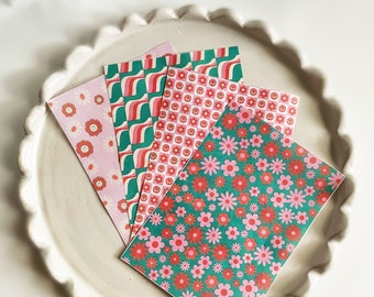 Water soluble transfer paper for polymer clay | retro image transfer | bundle of 4 | polymer clay transfer paper | magic transfer paper