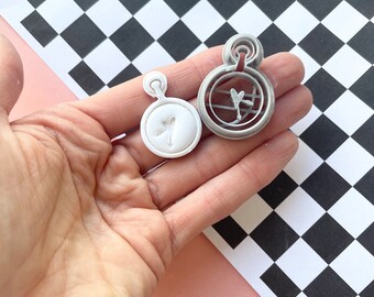 Clock clay cutters | Mad hatter shape cutter for polymer clay earrings| Alice's adventures clay cutter |  wonderland clay stamp | clay tools