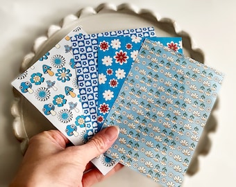 Water soluble transfer paper for polymer clay | retro image transfer | bundle of 4 | polymer clay transfer paper | magic transfer paper
