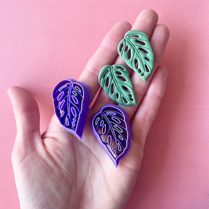 Clay cutter | leaf shape cutter for polymer clay and ceramics | earrings and jewelry tools and supplies | clay cutter | tropical leaf